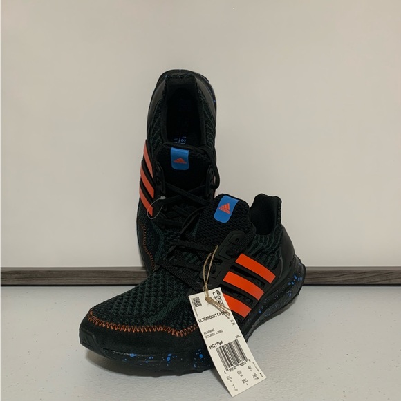 Adidas Ultraboost 5.0 DNA ‘Black Impact Orange Speckled’ Running Shoe-Size 7 New - Picture 7 of 12